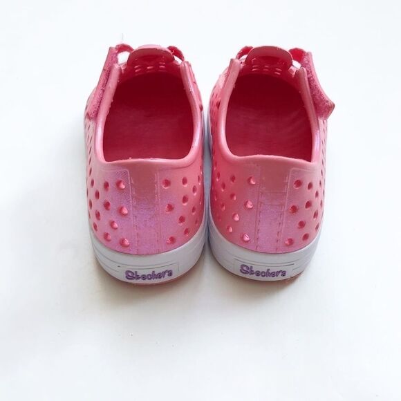 Sketchers pink iridescent water shoes EUC size 10 - Picture 5 of 6